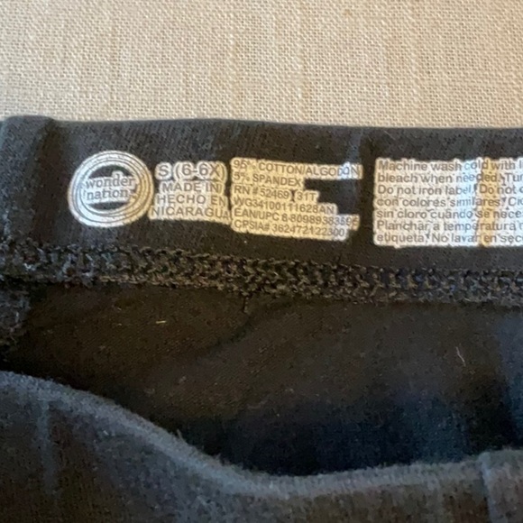 Wonder Nation Classic Black Leggings - Picture 3 of 4